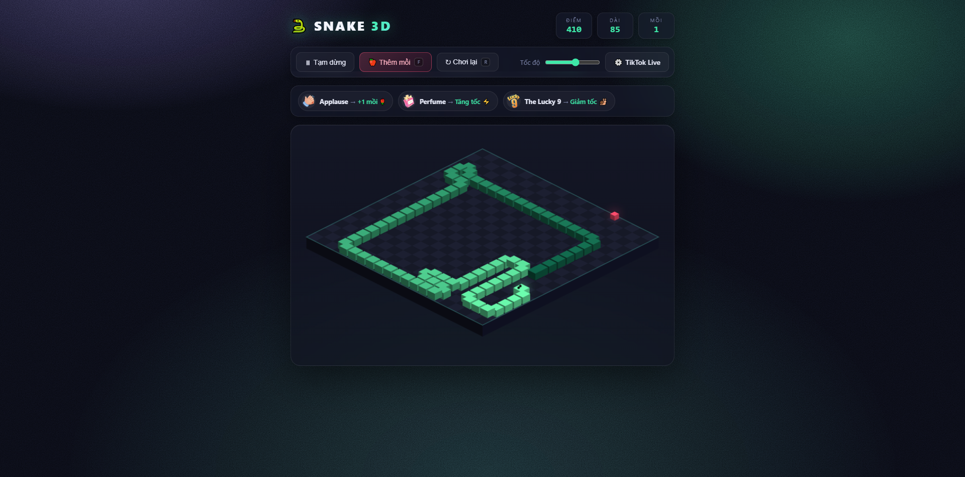 Game rắn tự động chơi live tiktok lấy quà