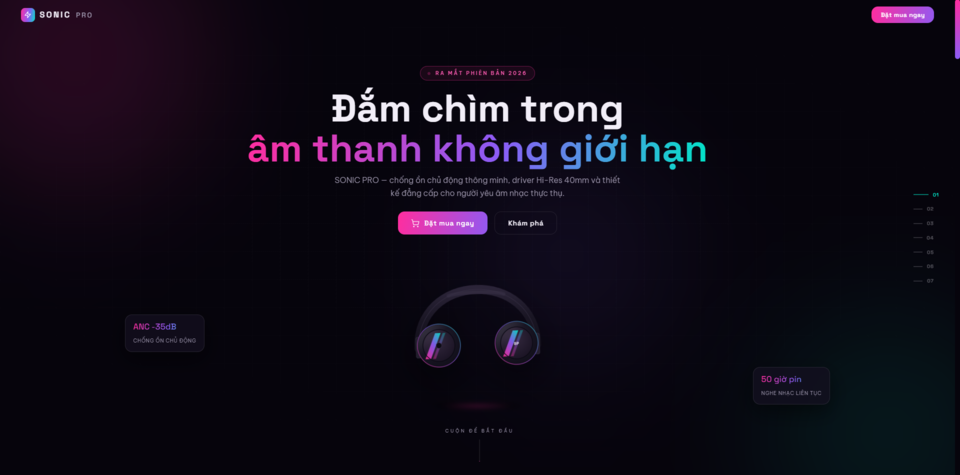 Source code Landing page bán tai nghe